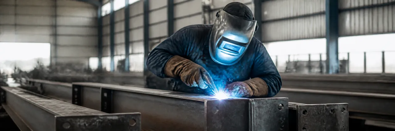 Welder at work